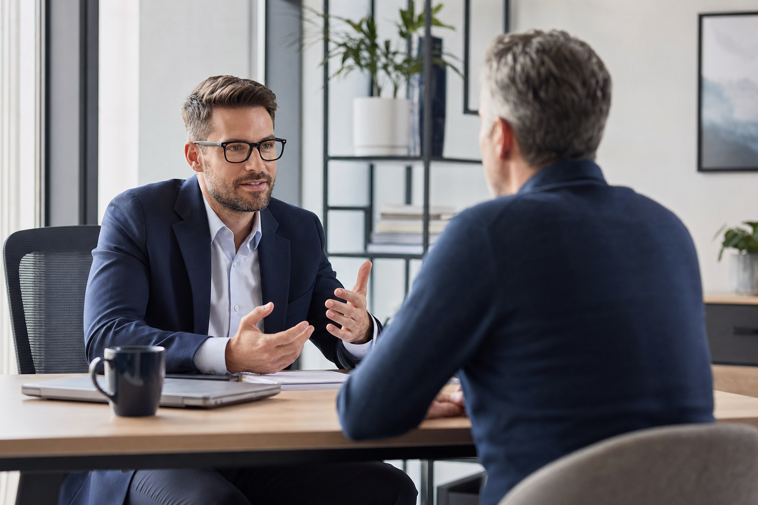 Financial advisor meeting with a client